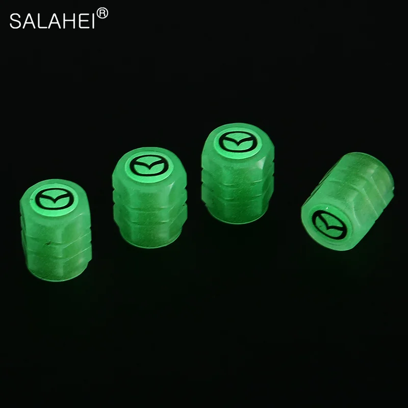 

4pcs New ABS Luminous Car Wheel Tire Valve Caps Stem Case For Mazda 2 3 6 Atenza Axela Demio CX-5 CX5 CX-3 CX7 CX-9 Accessories