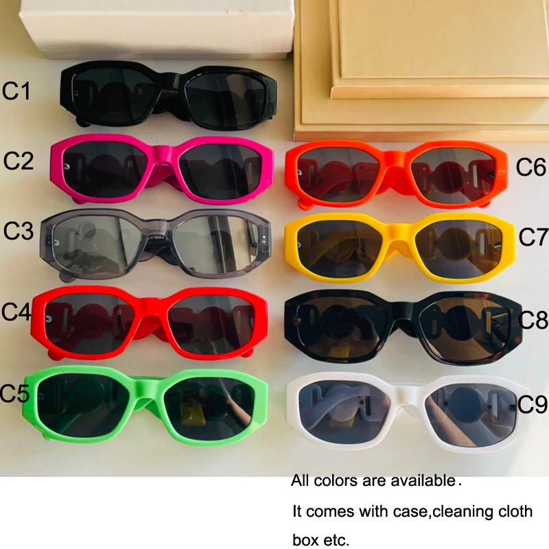 

Women's Acetate Sunglasses Designer Small For Sale Men's Square Fashion Glasses In Good Quality Discount With Case And Cloth