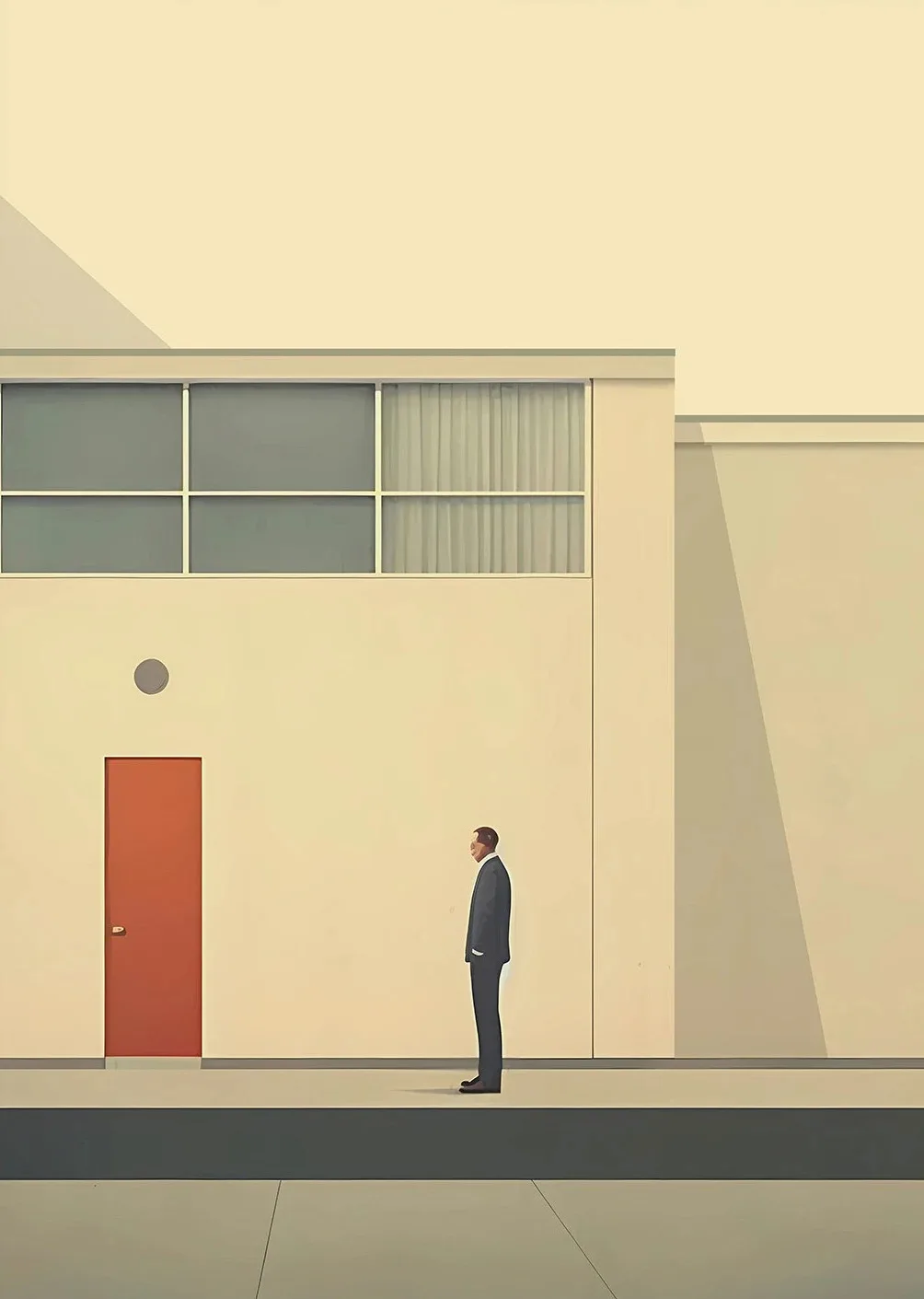 

Модный минималистичный городской пейзаж печать на холсте