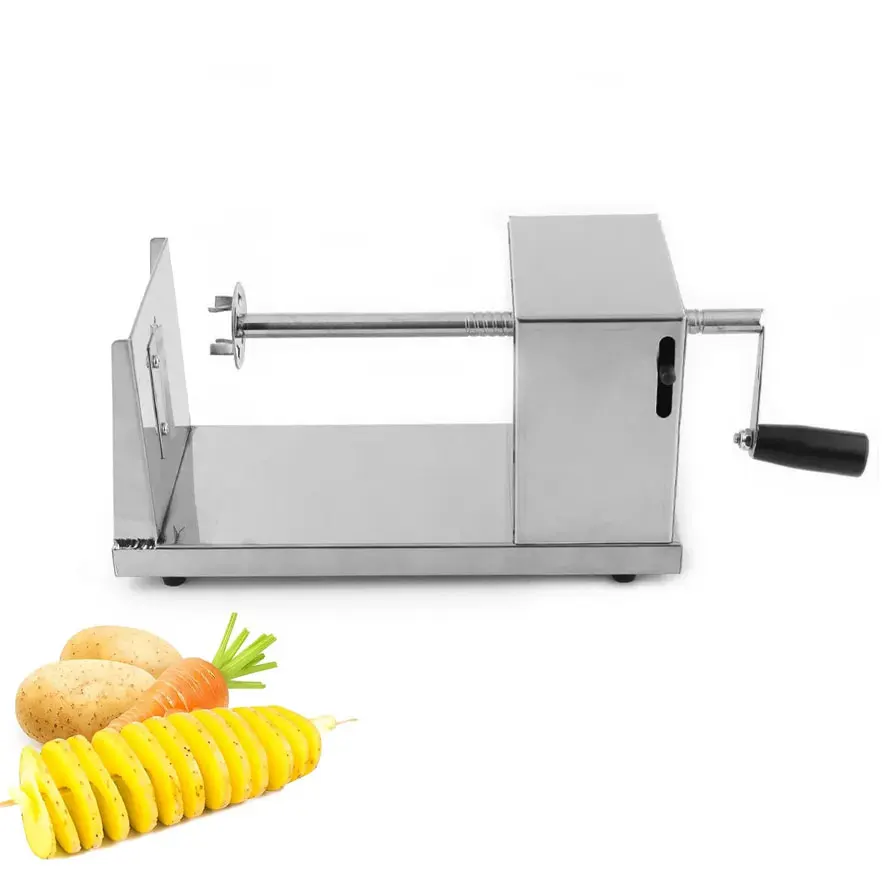 

Potato Slicer Manual Stainless Steel Twisted Spiral French Fry Tornado PotatoTower Fruit Vegetable Cutter Kitchen Tool