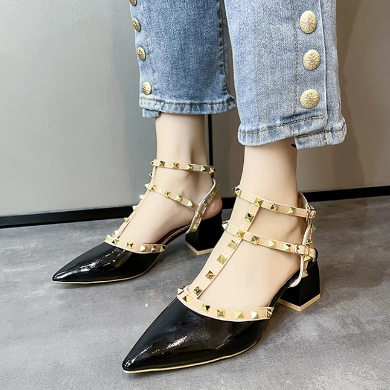 

Женские туфли на высоком каблуке, туфли-лодочки с острым носком, лето 2023