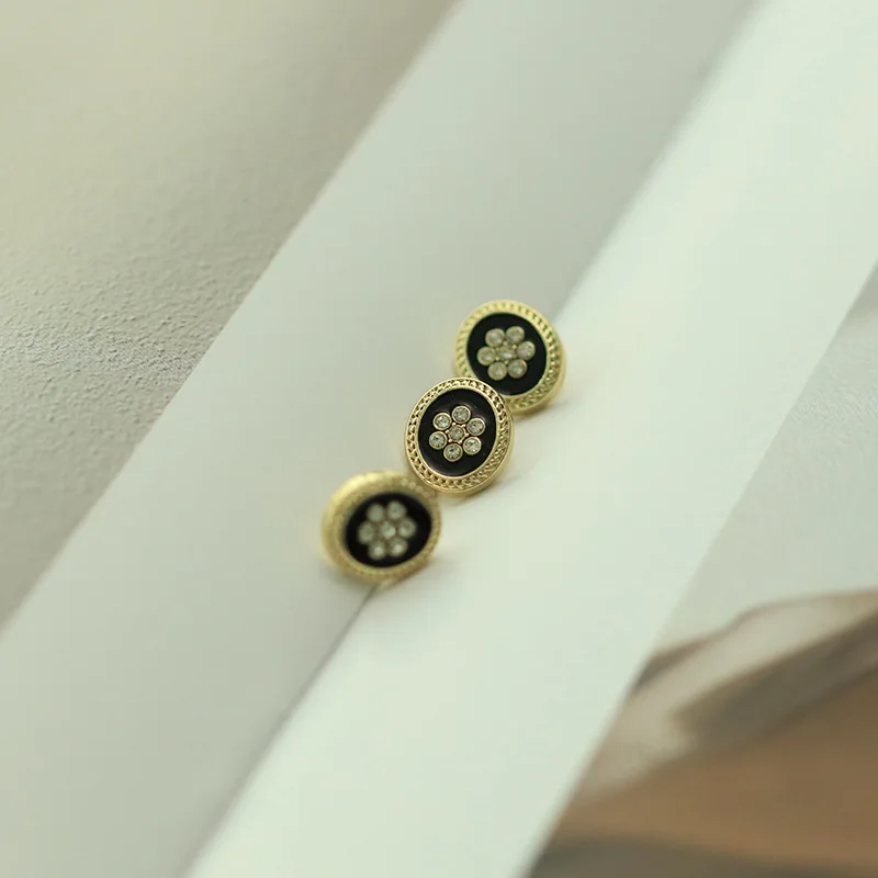 Овальные металлические пуговицы со стразами для декоративных рубашек замена