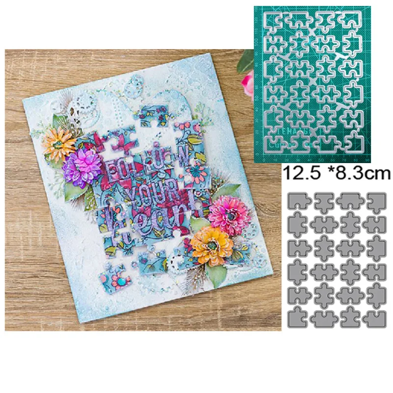 

New Jigsaw Puzzle DIY Craft Metal Cutting Die Scrapbook Embossed Paper Card Album Craft Template Stencil Dies