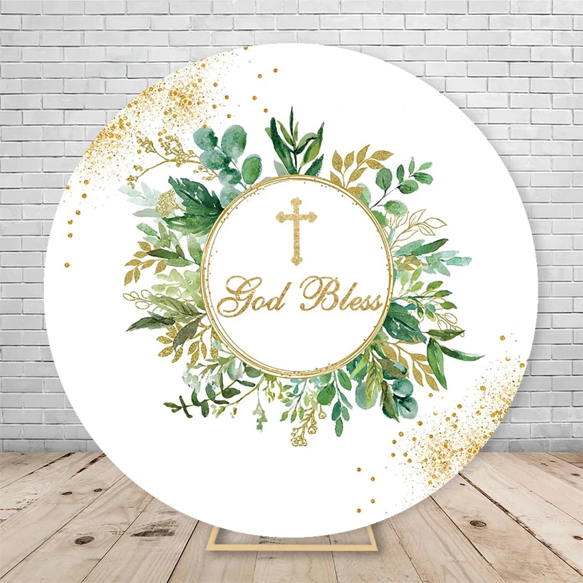 Мой первый Причастие круглый фон крышка голубь святой грейл детский душ Mi Bautizo