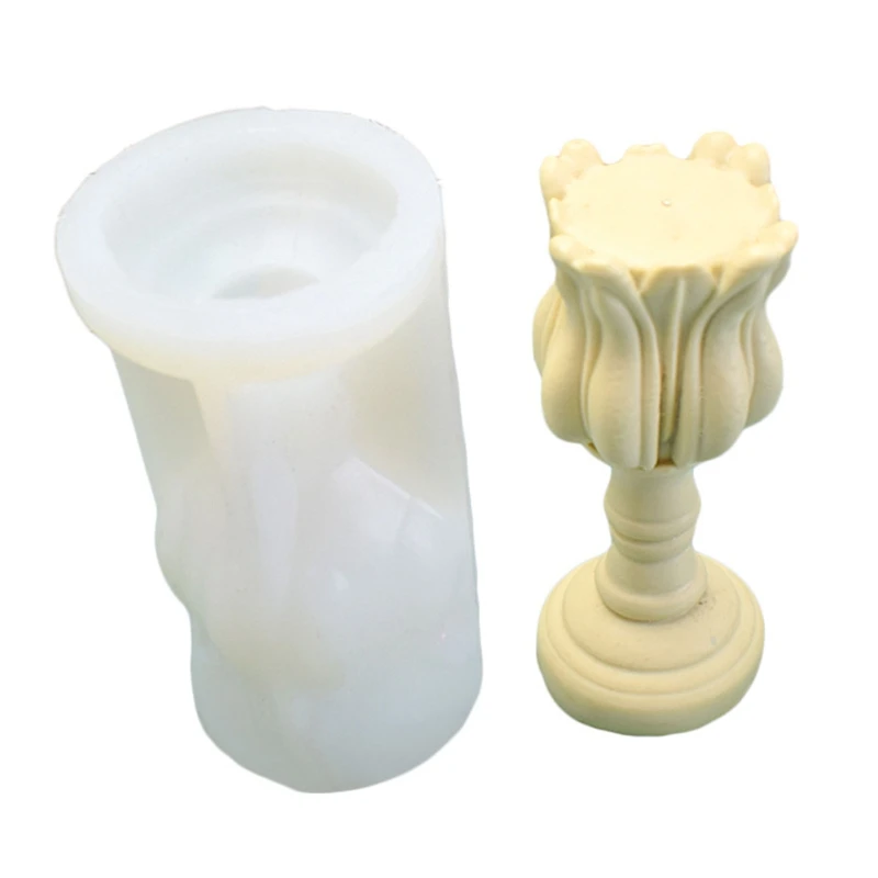 

Silicone Candle Mould Tulip-shaped Epoxy Resin Mold for DIY Geometric Flower