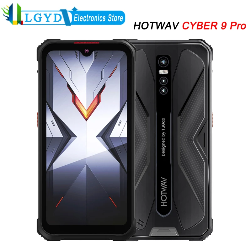 HOTWAV CYBER 9 Pro Rugged Phone Waterproof 8GB RAM 128GB ROM Android 11 MTK Helio P60 MTK6771 Octa Core up to 2.0GHz NFC Face ID