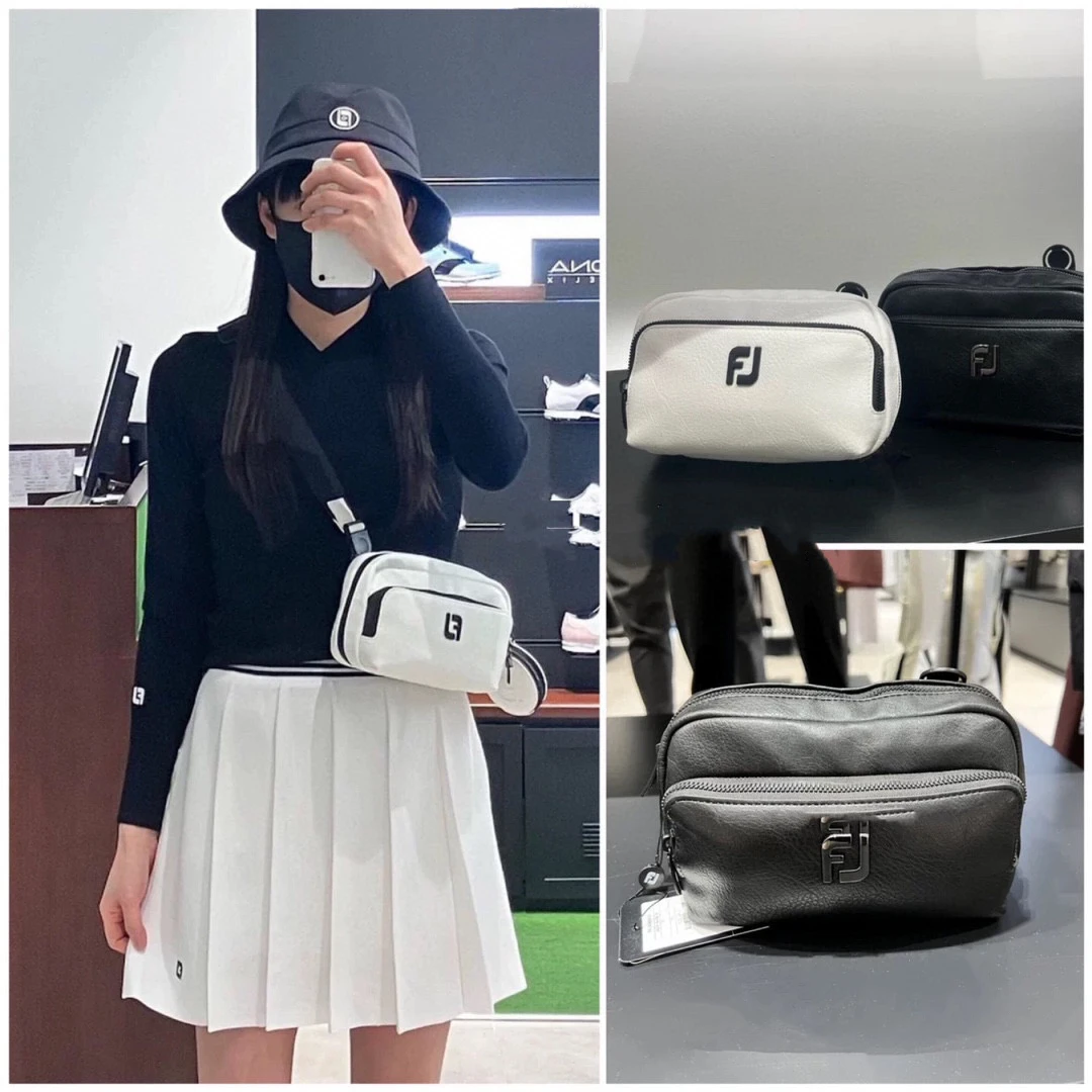 

New Spring/Summer Golf Men's and Women's Crossbody Bag, Practical Storage Bag, Double Layer Design, High Quality Leather