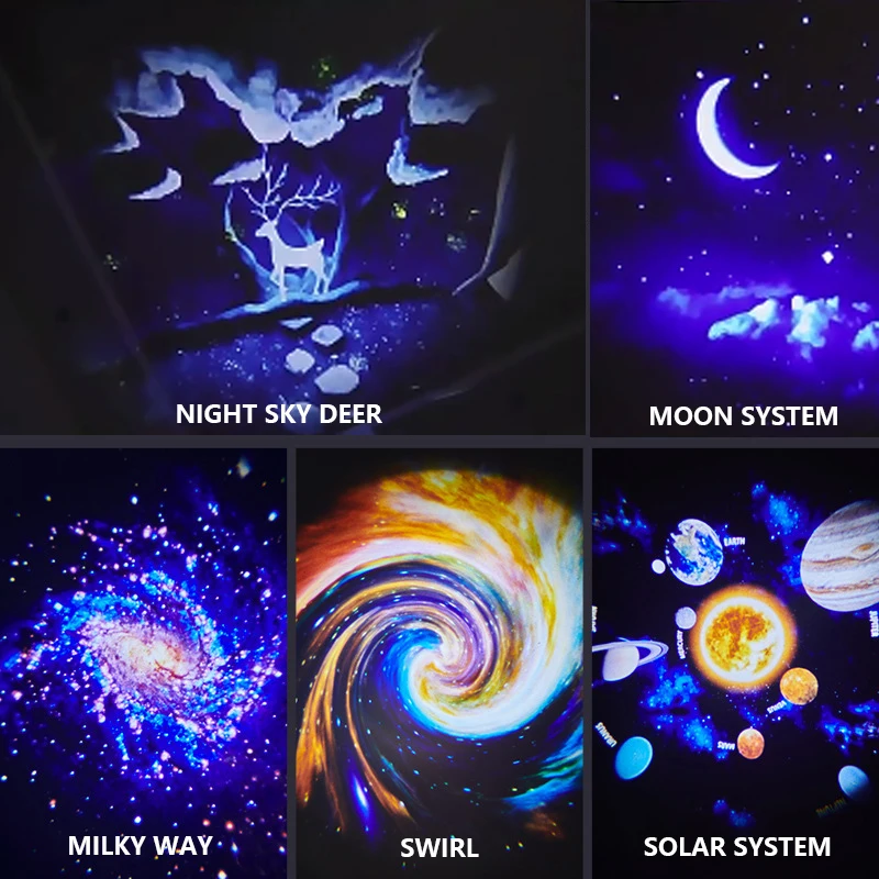 

Галактический проектор, вращающийся на 360 ° планетарный Звездный Ночной светильник, проектор, домашняя спальня, день рождения, декоративная...