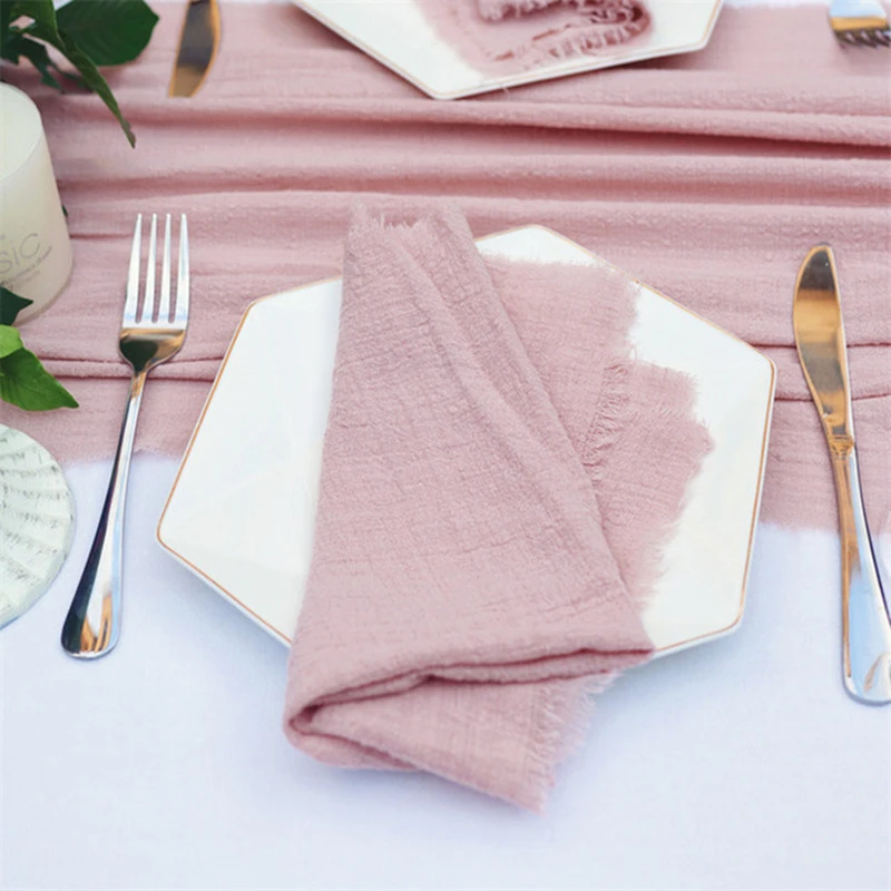 Decoration Cotton Gauze Hanky Tea Towel Dining Place Mats Marriage Wedding Restaurant Supplies 42*42cm