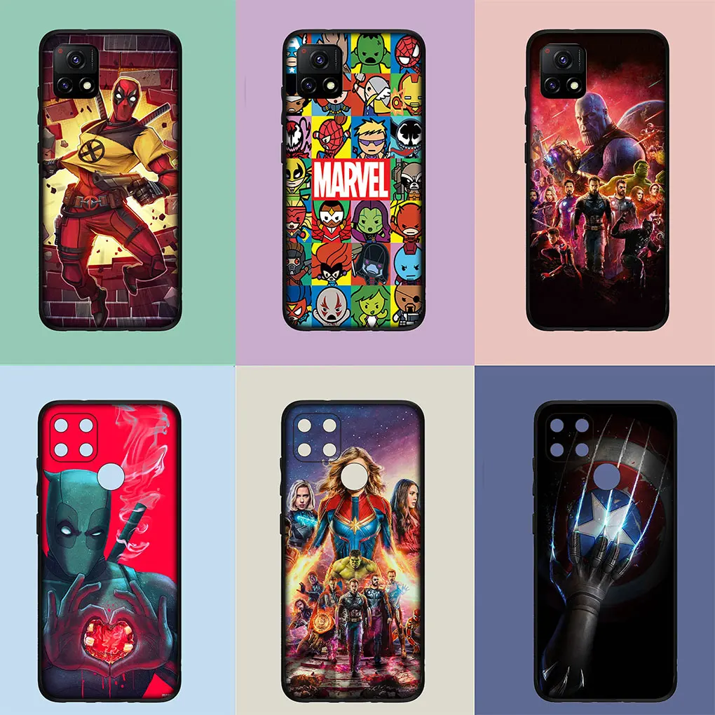 Чехол с капитаном Америка Marvel Дэдпул Мстители для Xiaomi Redmi Note 13 8 7 12 Pro A3 13C 12C 8A 7A 8T A3X