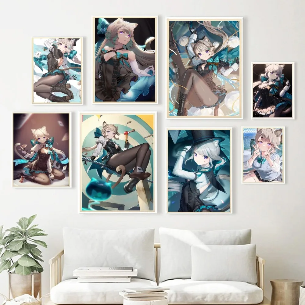 

Anime Lynette Genshin Impact Poster Paper Print Home Living Room Bedroom Entrance Bar Restaurant Cafe Art Painting Decoration