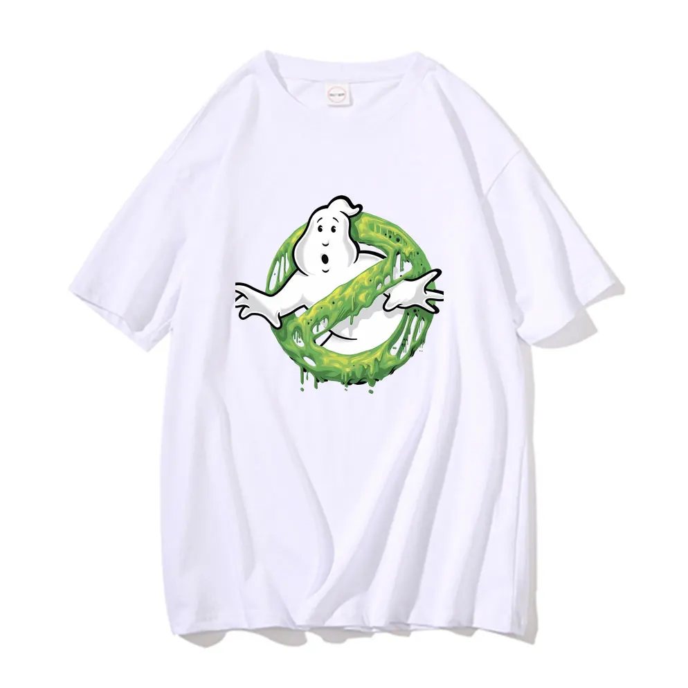 

Vintage Ghost Hunters Busters Classic Slime Ghost Logo Graphic Tshirt Men Women Fuuny Oversized T-shirts Men's Casual Loose Tees
