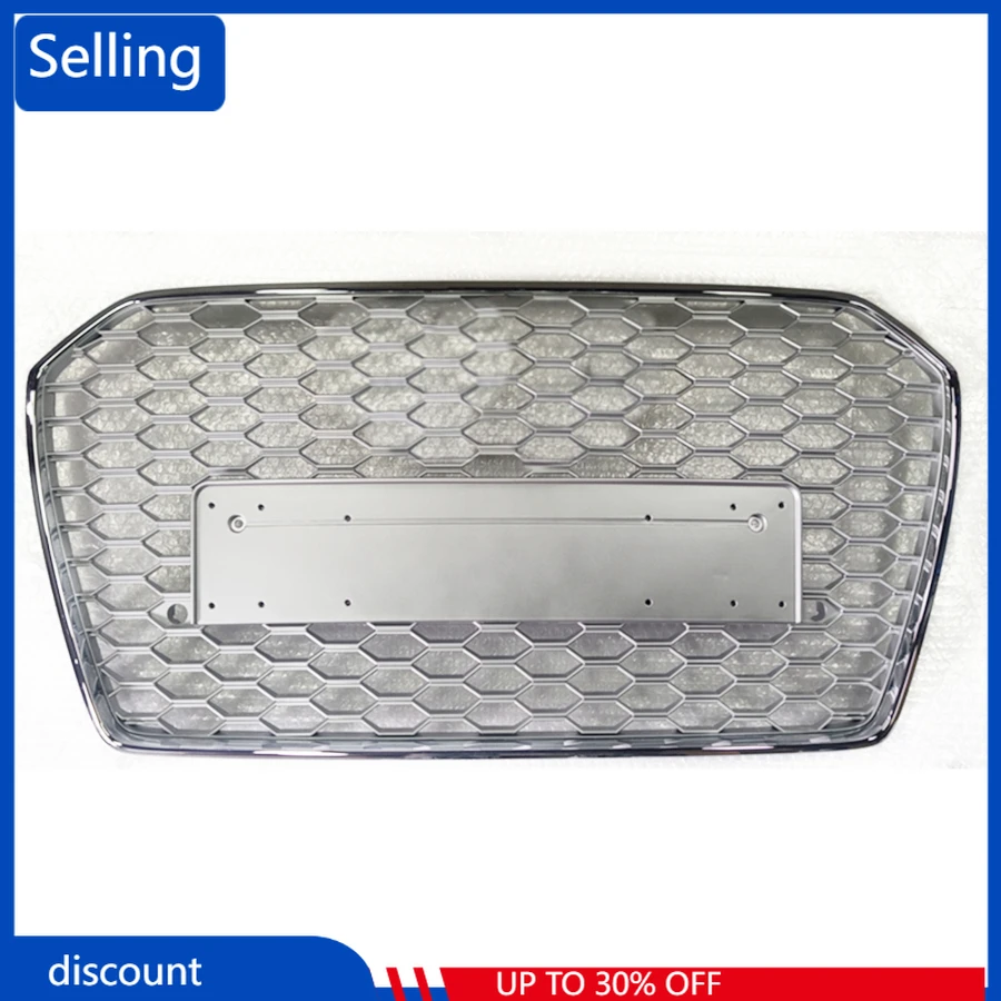 

Car Front Bumper Grill Center Grille for Audi A6/S6 2016 2017 2018 (Refit for RS6 Style) car-styling accessories fast ship