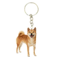 japanese akita dog acrylic keyring animal dogs keychain men car key chain ring gift gifts for women keyring 2022