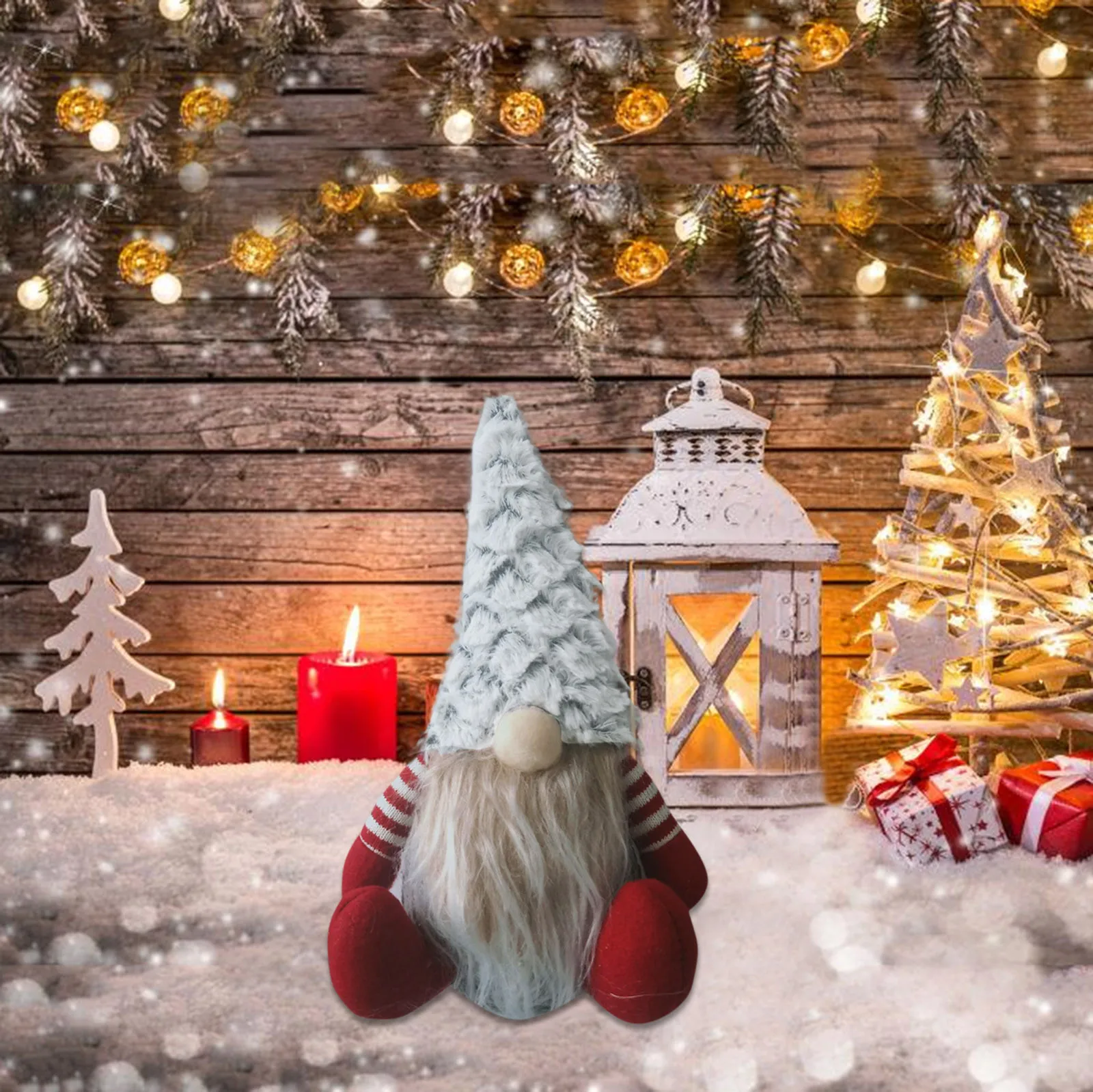 

Small Christmas Decorations for Tree Toy Dwarf Adornment Faceless Gnome Garden Accessories for Trees Small Ornaments Tray