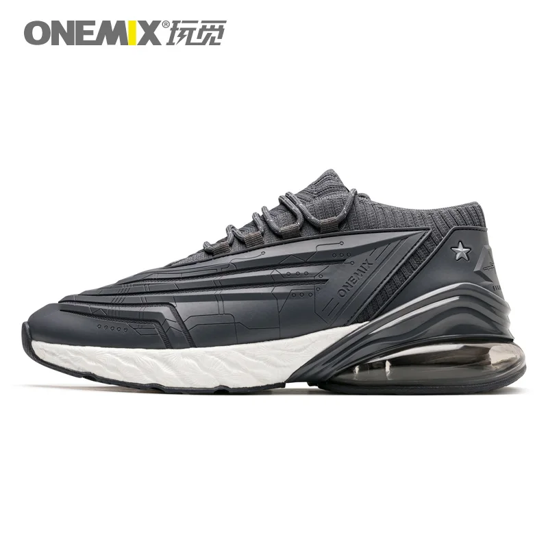 ONEMIX fashion Men's Sport Running Shoes Men's Sneakers Breathable Mesh Outdoor Athletic Shoes Male Shoes Leather Casual Shoes