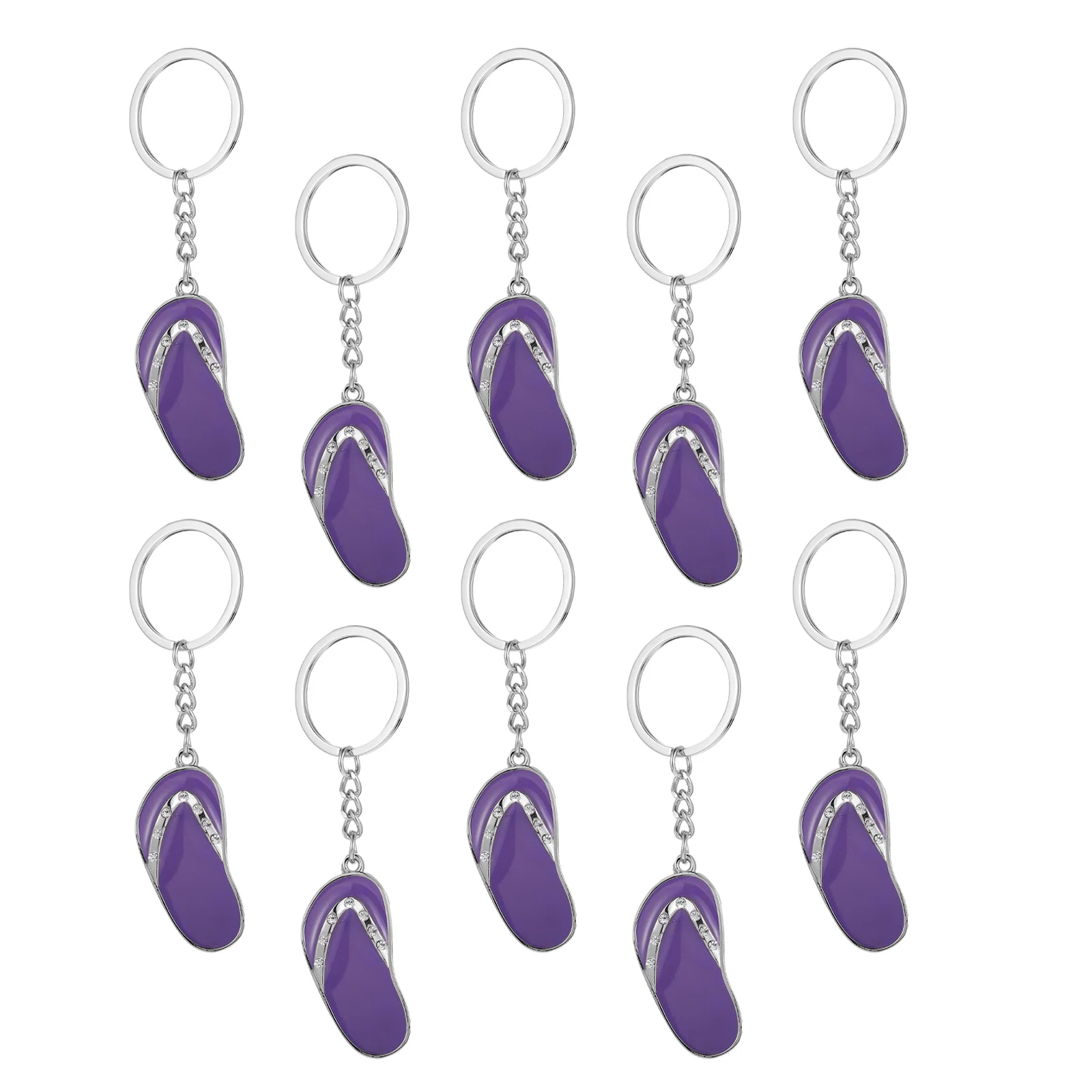 

Keychain Pendant Flopkey Hanging Slipper Bag Decor Mini Metal Chain Chains Purse Beach Party Keychains Keyring Luau Shoe Holder