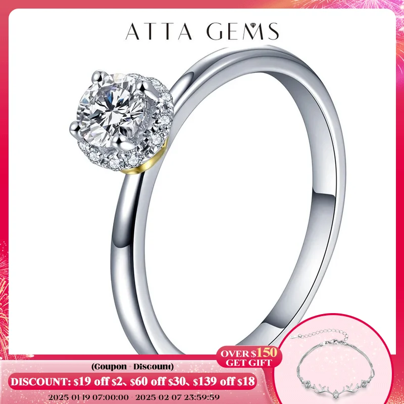 Женское кольцо с бриллиантами диаметром карата