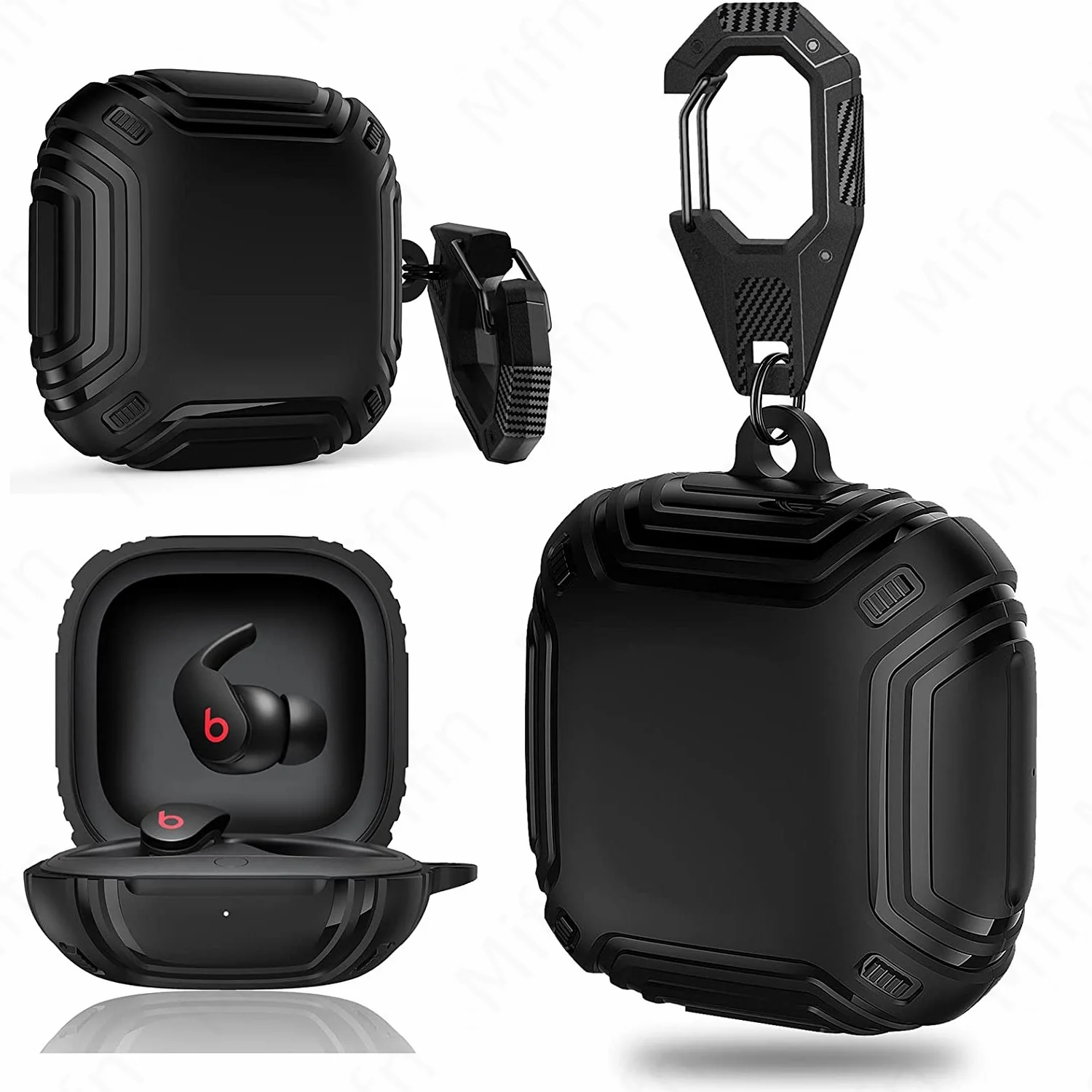 

for Beats Fit Pro Case Cover Upgraded Armor Rugged Case with Keychain Shock Protective Earbuds Case for Apple Beats Fit Pro 2021