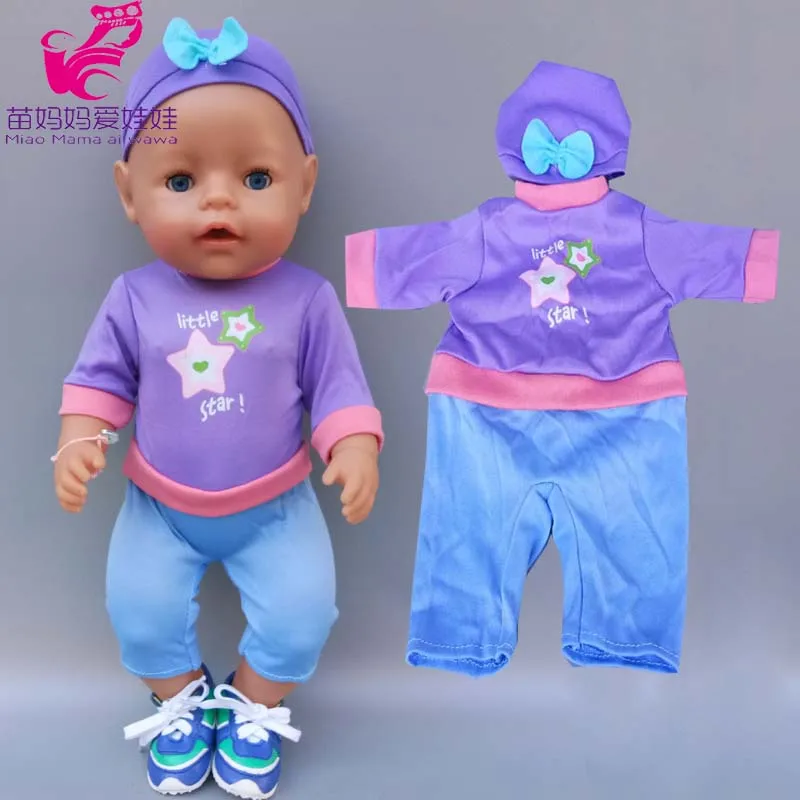 

Baby Doll pajama clothes for baby new born doll clothes children girl toys wearing