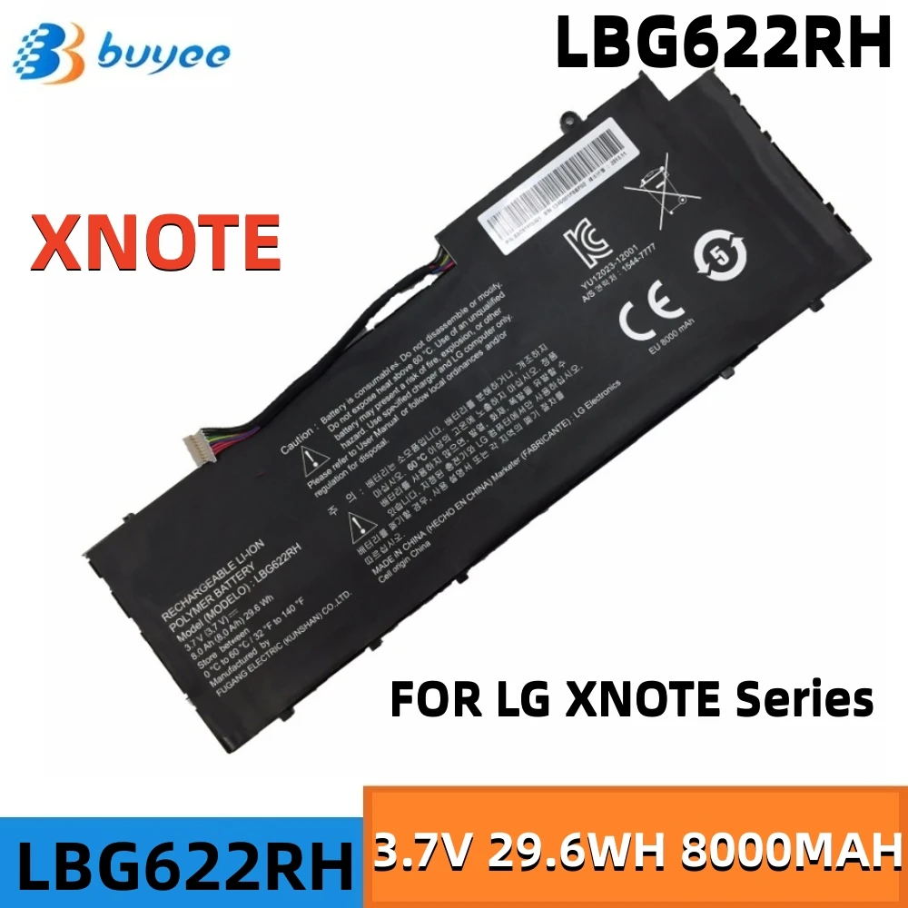 LBG622RH Новый оригинальный аккумулятор для ноутбуков серии LG XNOTE 3 7 В 8000 мАч 29 6 Втч