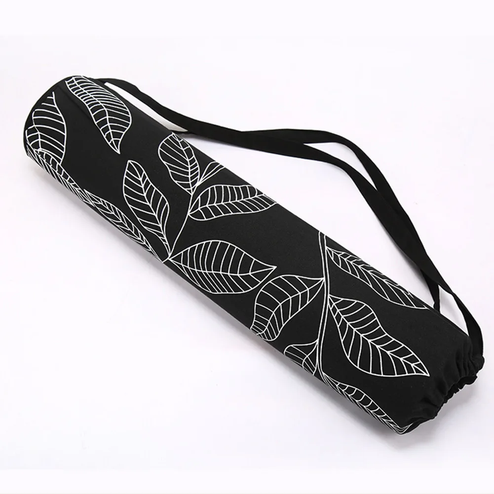 Hot Durable Yoga Mat Carrier Black Carry Elastic Fitness GYM Pockets 74*14cm Beam Mouth Polyester Cotton Canvas