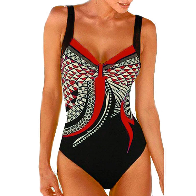 

One-Piece Swimsuits Swimming Suit For Women Bodysuit Women Female Swimwear Bath Clothing Beach Wear With Pad Wire Free Print