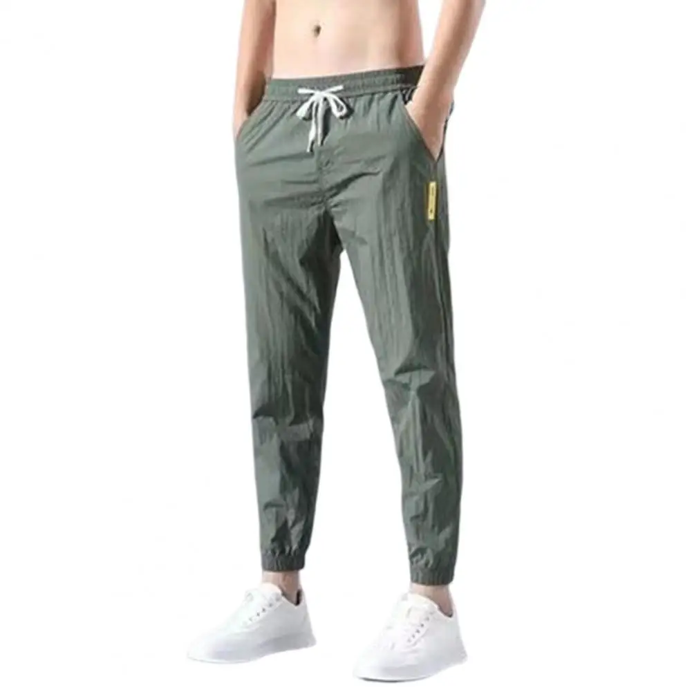 

Stylish Pants Men Pockets Tied Ankle Sweatpants Loose Casual Korean For Men Joggers Pants Style Non-pilling With