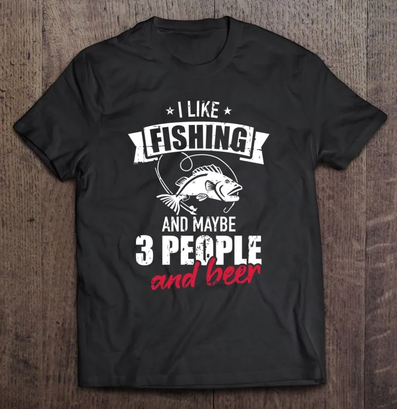 

Мне нравится рыбалка и, возможно, три человека и пуловер с пивом, мужские футболки, мужская рубашка, рубашка на заказ, мужская одежда большог...