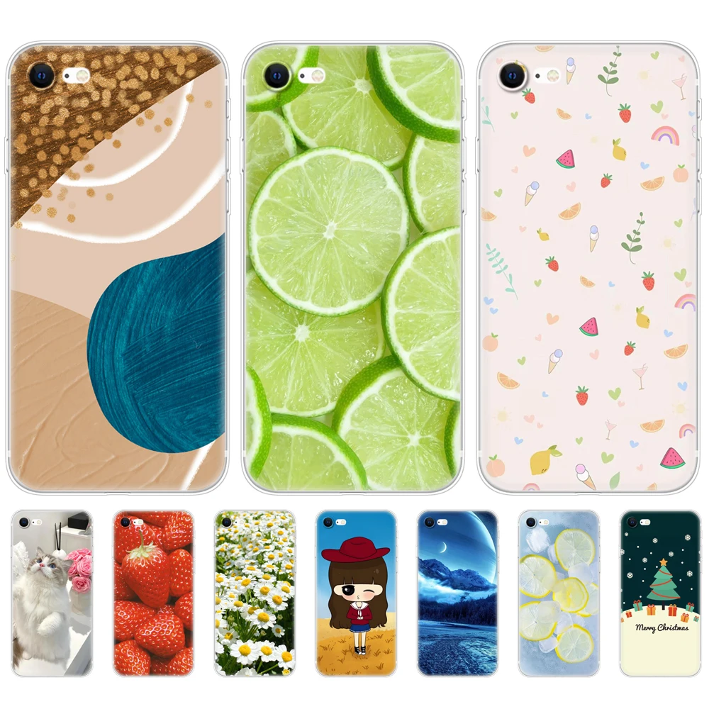 

For iphone 7 8 se 2020 Case soft tpu Shell Cover For Apple iPhone 7 8 plus Bag Funda coque etui bumper phone bags back cover