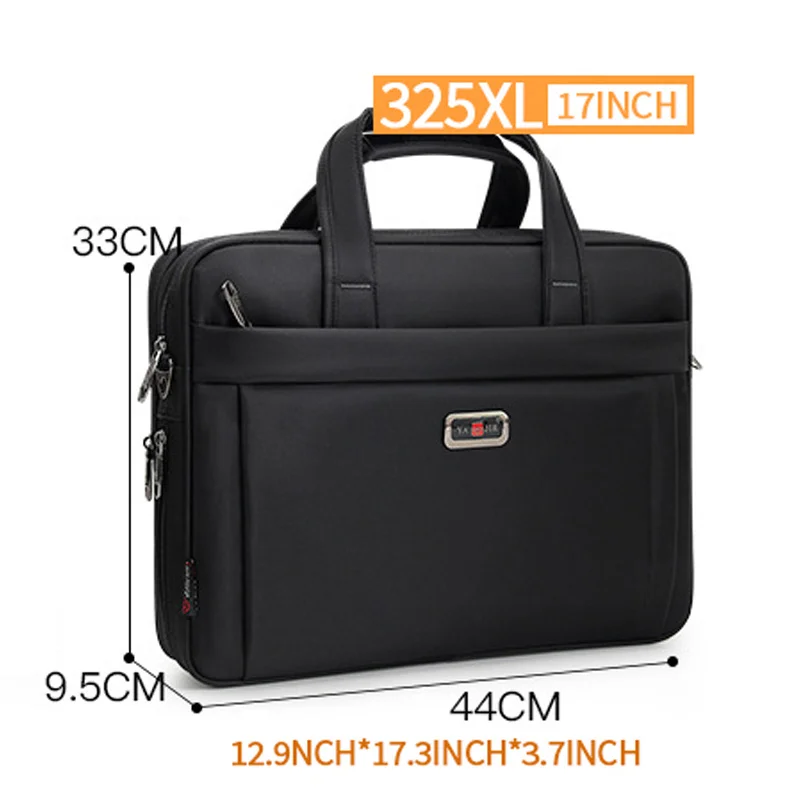 

Large Capacity Business Men Briefcase Bag For HP DELL ACER ASUS 14" 15.6 17 INCH Big Waterproof Oxford Laptop Handbags