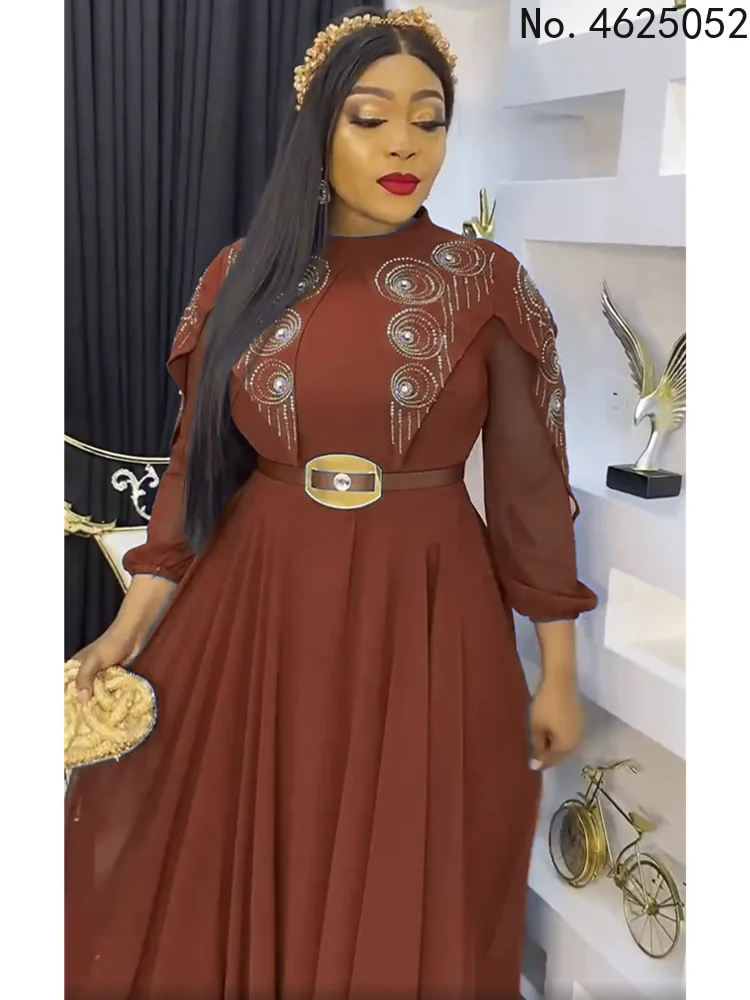 

Африканские платья для женщин, новинка 2022, вечернее длинное платье для вечерние, африканская одежда, элегантный кафтан, мусульманское Модно...