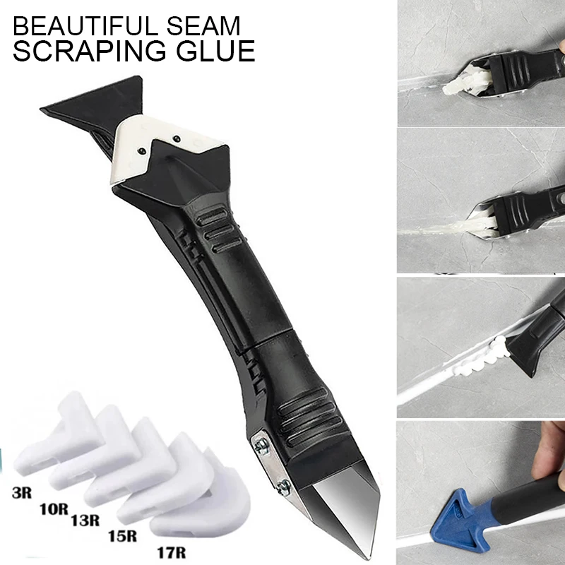 

Silicone Caulking Tool Sealant Smooth Scraper Caulk Grout Scraper Kit 5 In 1 Multifunctional Conical Caulking Tool Removal Tool