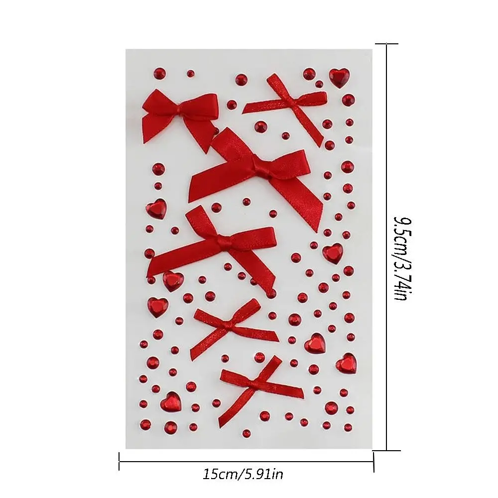 Водостойкая тату-наклейка с бантом бабочкой розовыми/красными глазами