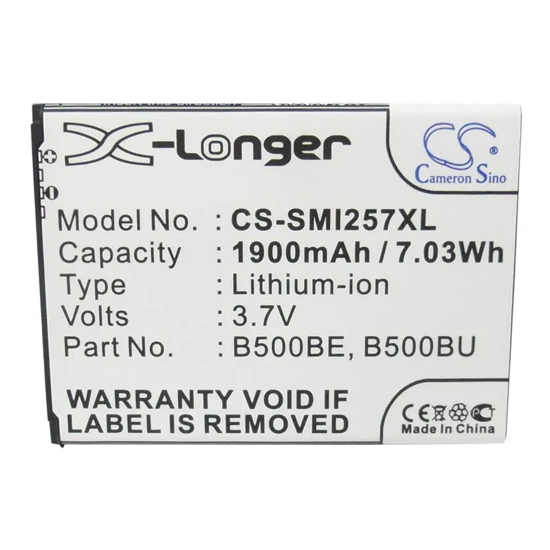 CS Mobile SmartPhone Battery for Samsung GT-i9190 Galaxy S4 Mini SGH-I257 Serrano GT-i9192 SHV-E370 Fits B500AE B500BE B500BU
