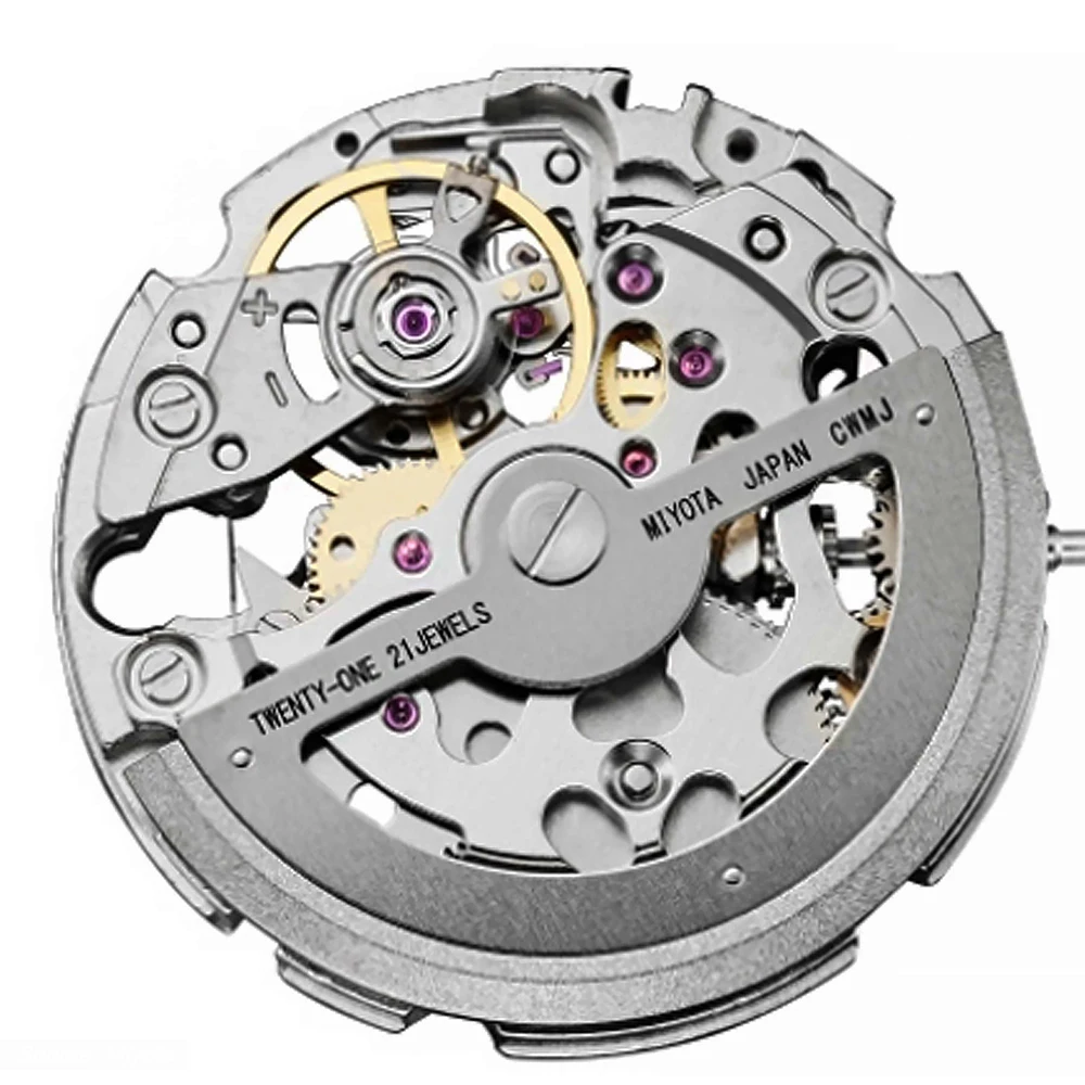 Механический механизм Miyota Skeleton 8N24 золотистый/серебристый автоматический