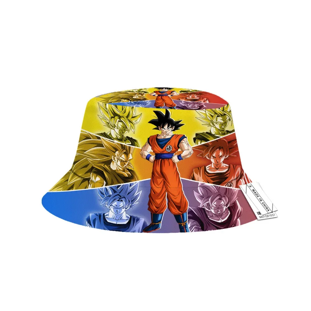 

Japanese Anime Products DRAGON BALL Bucket Hat Fisherman Hat Outdoors Sunscreen for Women Men Summer sunshade breathable Hat