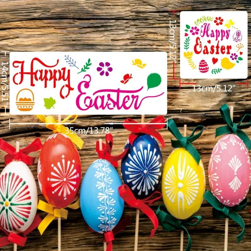 12 шт. трафареты для рисования пасхальных яиц | Канцтовары офиса и дома