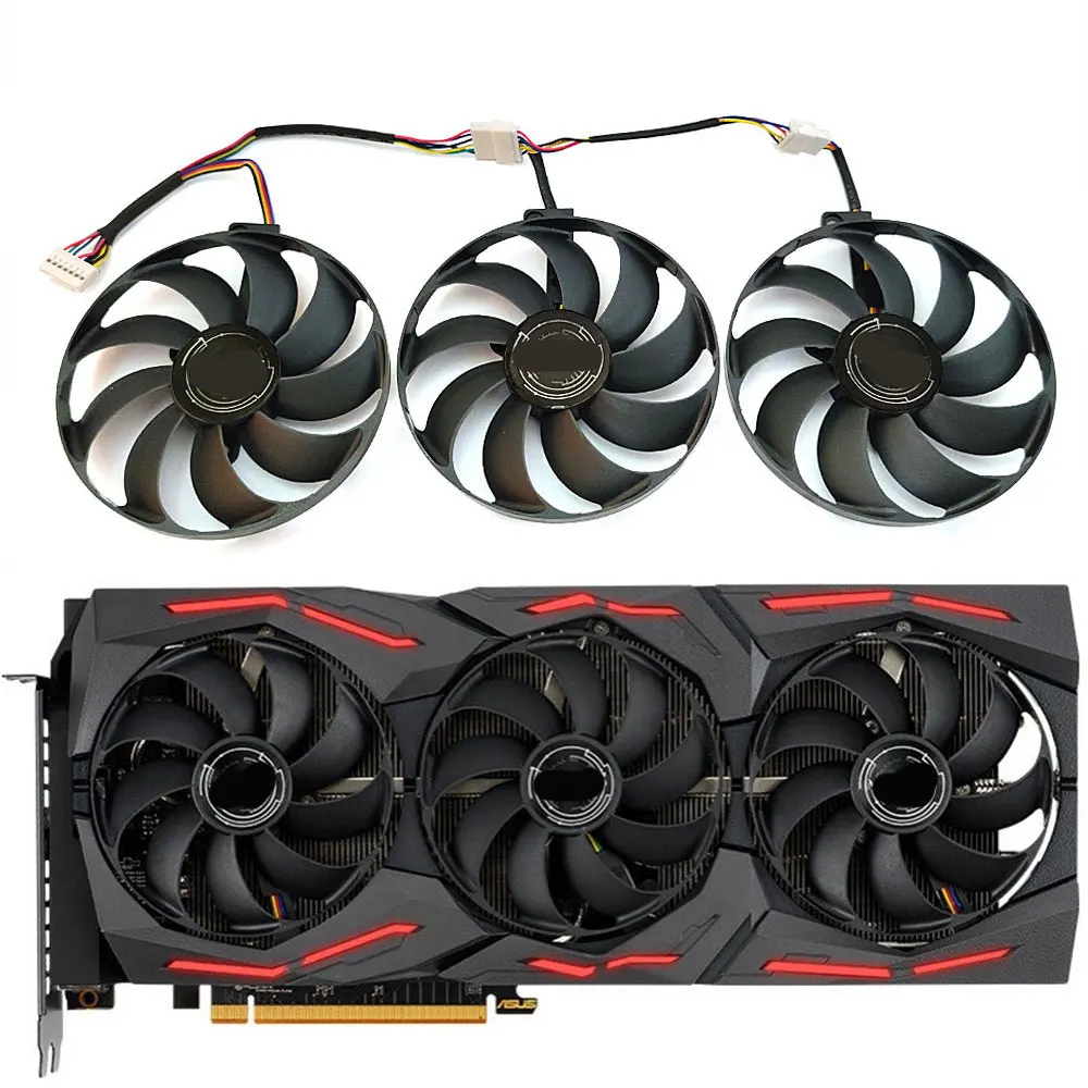 

NEW 3PCS/1LOT FDC10H12S9-C T129215SU RTX 2080 2070 GPU Fan，For ASUS RX 5700XT 5700 5600XT ROG STRIX OC Graphics Card Cooling Fan