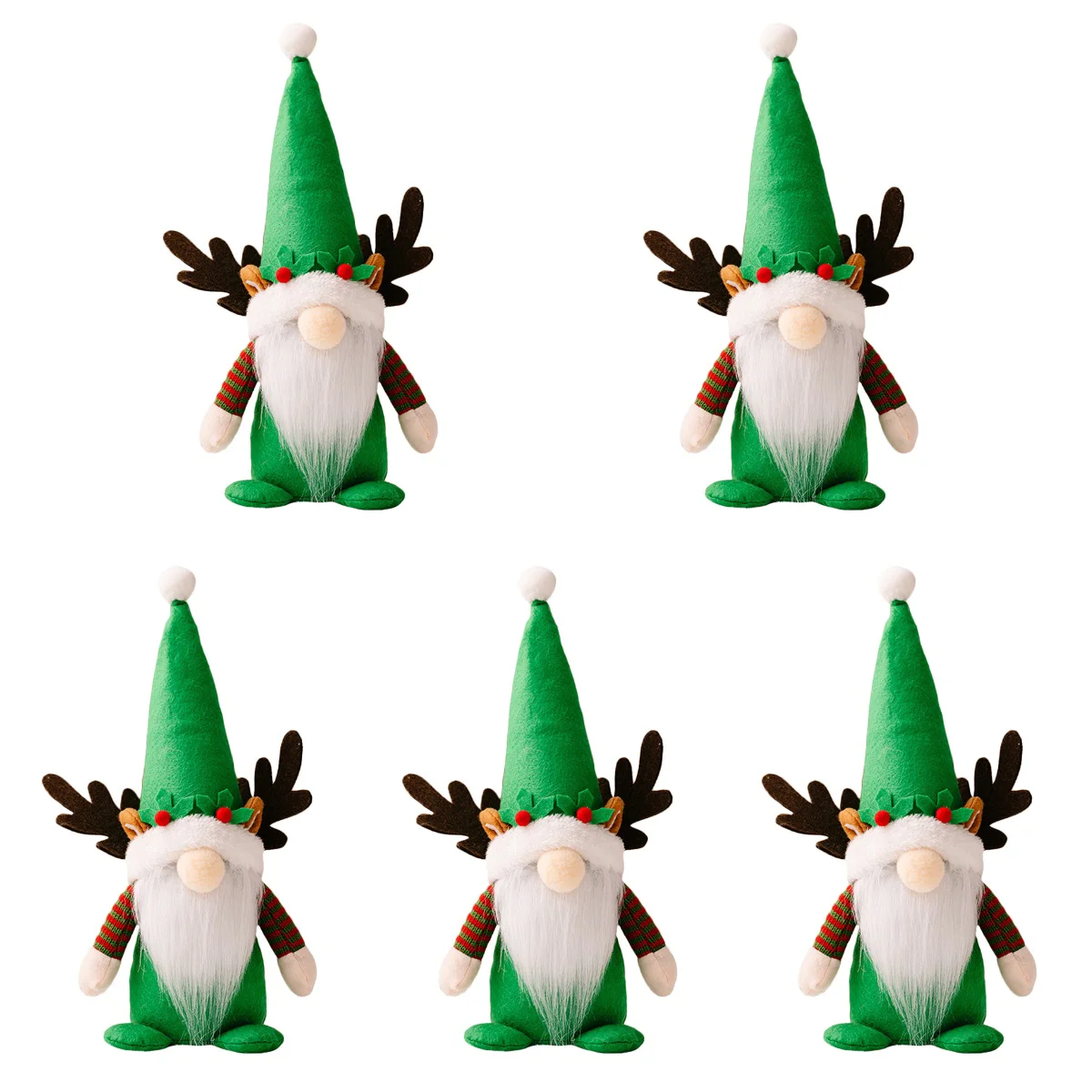 

5pcs Tabletop Centerpiece Gnomes Christmas Party Favor Gnomes Adornment Decorations for Home