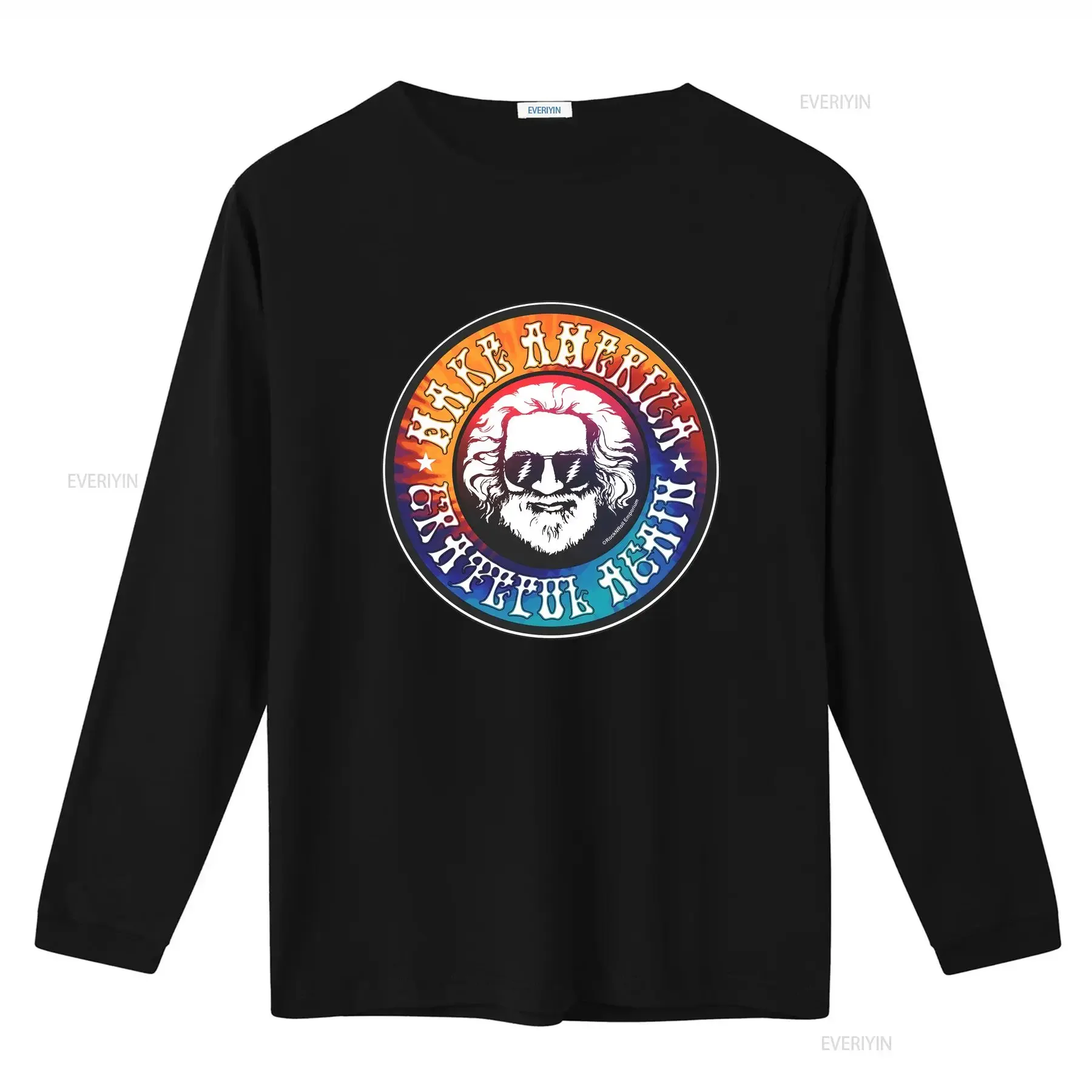 Фото Винтажная футболка Tye Dye MAGA_Dead_Garcia с надписью «Make America Grateful Again», комфортная дизайнерская одежда с эффектом потертости №3