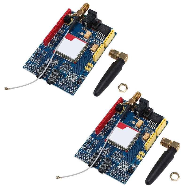 

2 Pieces SIM900 GPRS/GSM Shield Development Board Module Quad-Band Support SMS MMS For Arduino Compatible