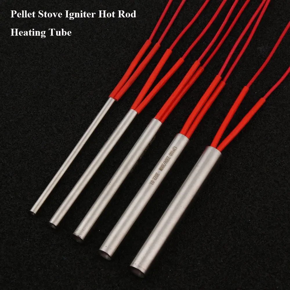 

200/300W 220V Stainless Steel Pellet Stove Igniter 10*100/120/150mm Thread Heating Tube Ignitor Ignitor Starter Replacement