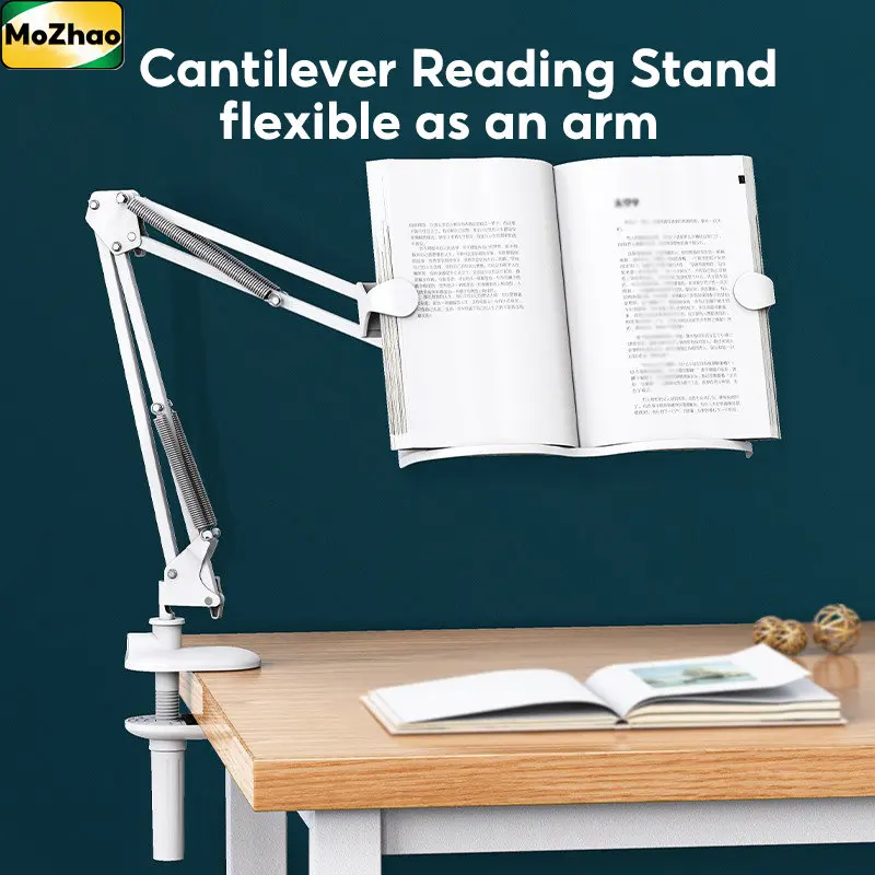 MoZhao Reading Rack Desktop Can Write Stand Bed Lying on The Bed Reading Rack Adjustable Book Stands Clip Book Liftable Stand
