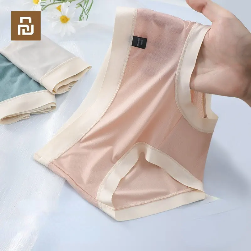 

3pcs Youpin Women Ice Silk Underwear Seamless Panties for Women Mid Rise Lingerie Female Underwear Lady Brief Knickers Underpant