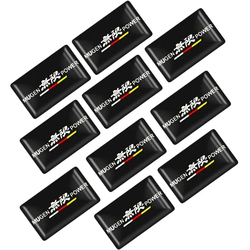 

10 шт. автомобильные наклейки с эмблемой, наклейки для Honda Mugen Badge Jazz Fit Accord Civic CRV Crosstour H-RV Odyssey City Jade Insight Elysion