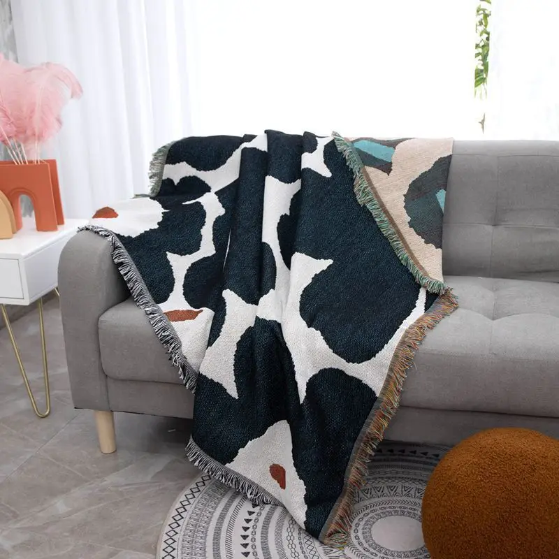 

[Ready Stock]GY4208 Gyrohome Sunflower Tassel Geometric Soft Blanket Sofa DecorativeWarm Rug Carpet Home&Living