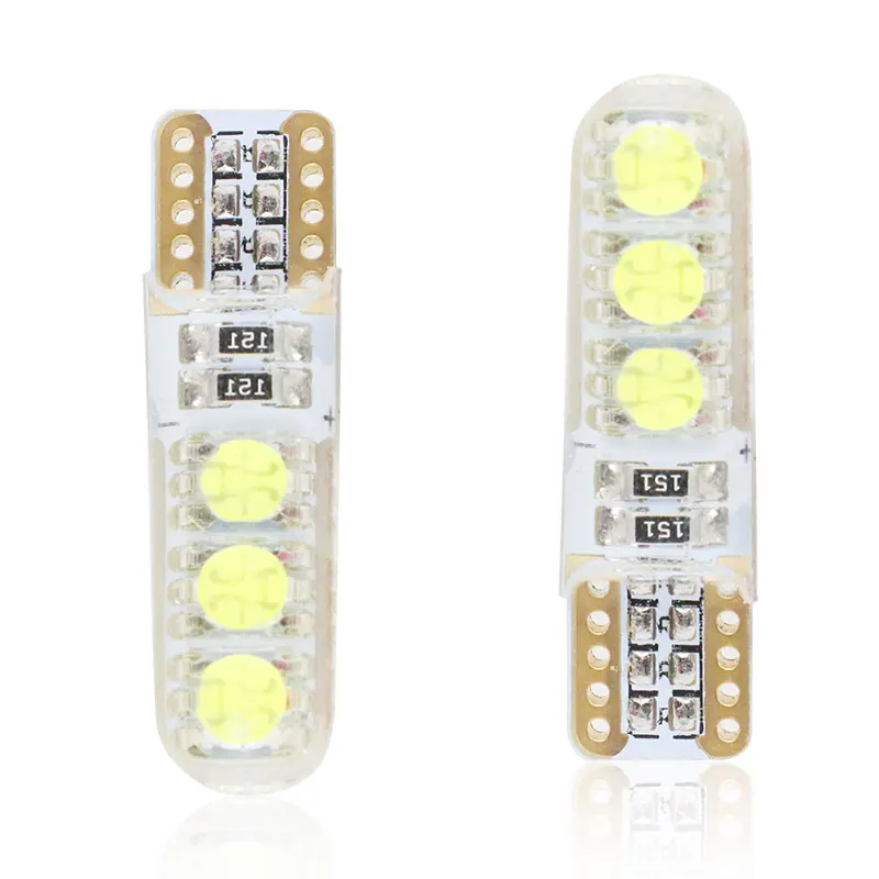 

10x Car 5W5 LED Bulb T10 W5W LED Signal Light Canbus 12V 6000K Auto Claerance Wedge Side Reverse Lamps 5050 6SMD Blue No error