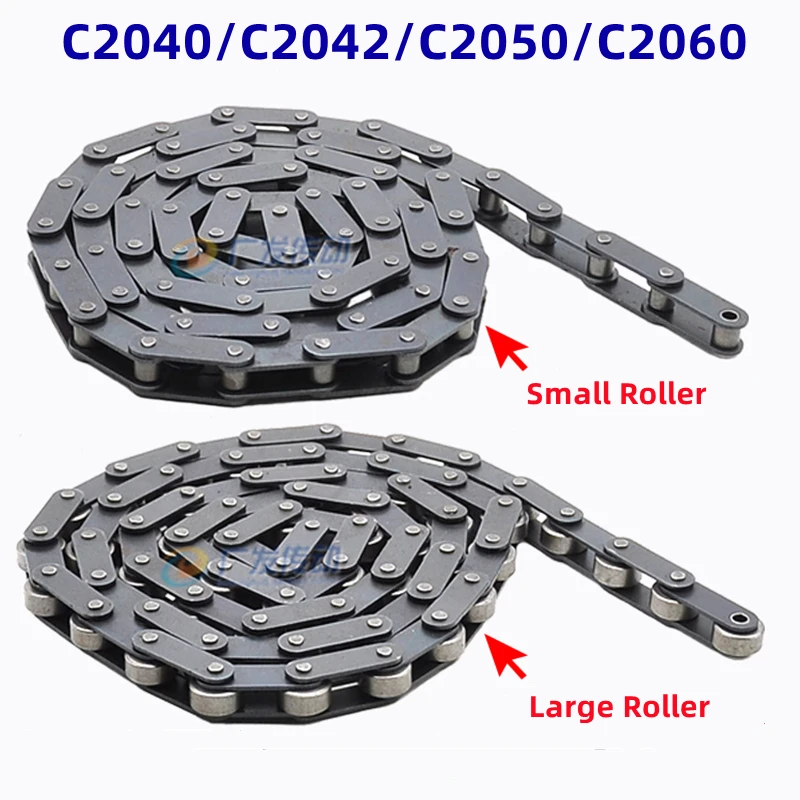 

Двухшаговая роликовая конвейерная цепь C2040/C2042/C2050/C2060, большой ролик 1,524 метра/маленькая роликовая цепь, трансмиссионная цепь