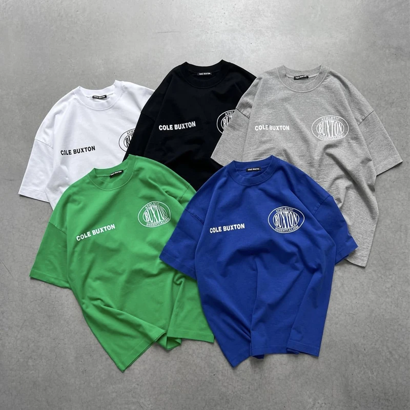 

Men Cole Buxton Streetwear Vintage T Shirt Women Summer Loose Oversize T-shirts Top Letter Tees Male Hip Hop Clothing Harajuku